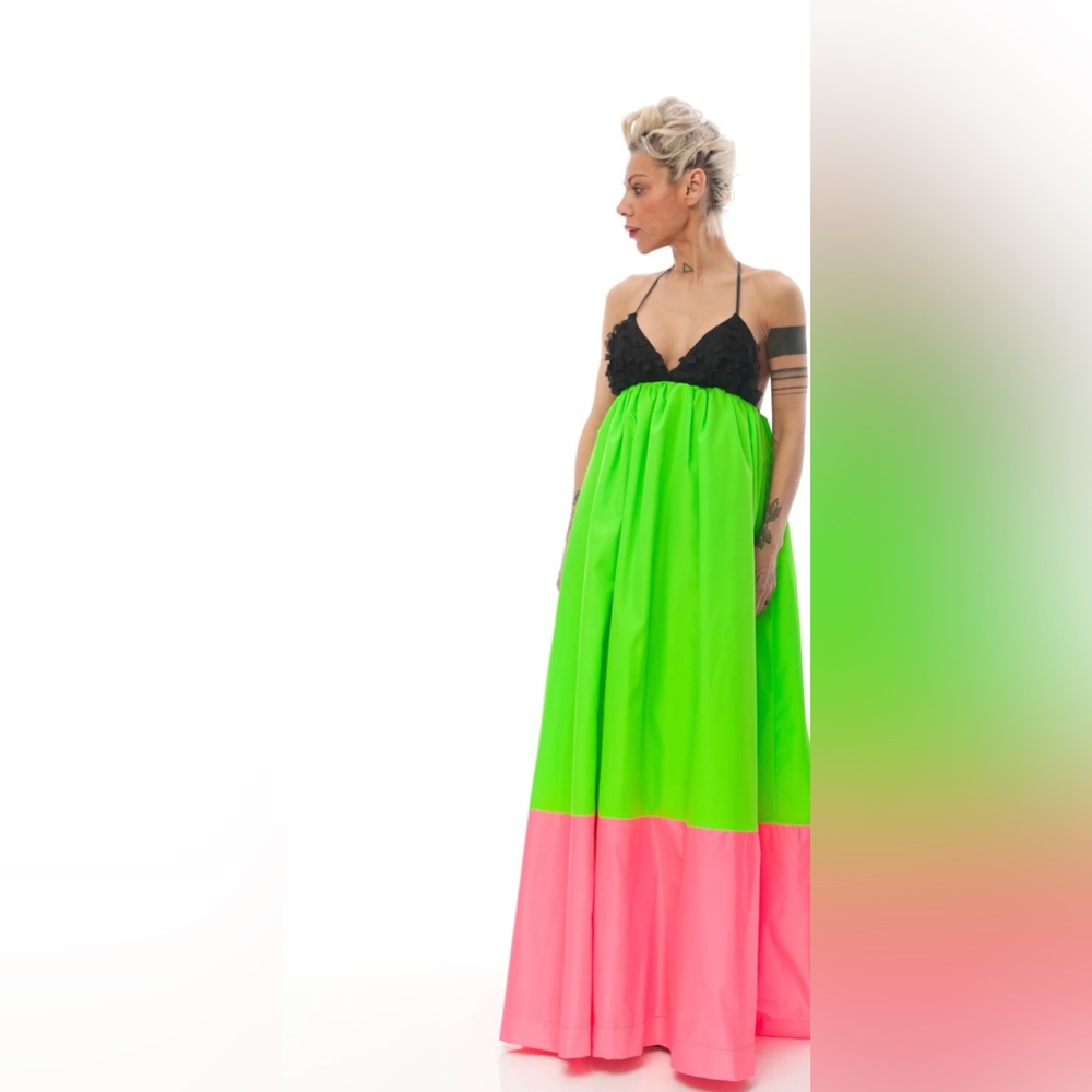 Amazing unique Pink/Green Dress